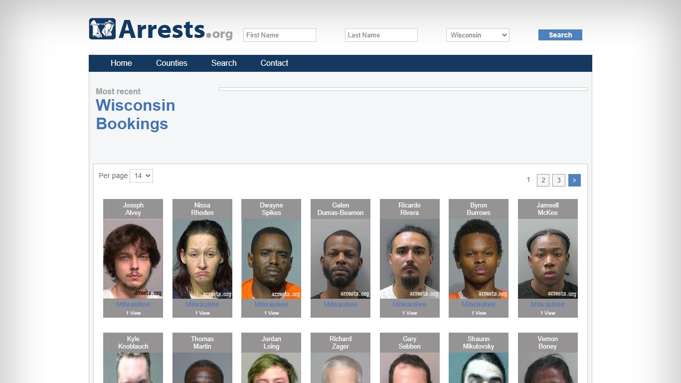 Wisconsin Arrests and Inmate Search